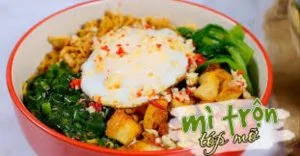 Cách làm mì trộn tóp mỡ