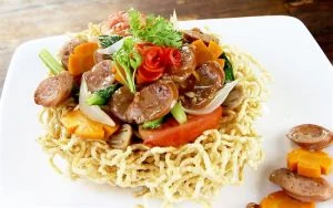 cách làm mì xào giòn